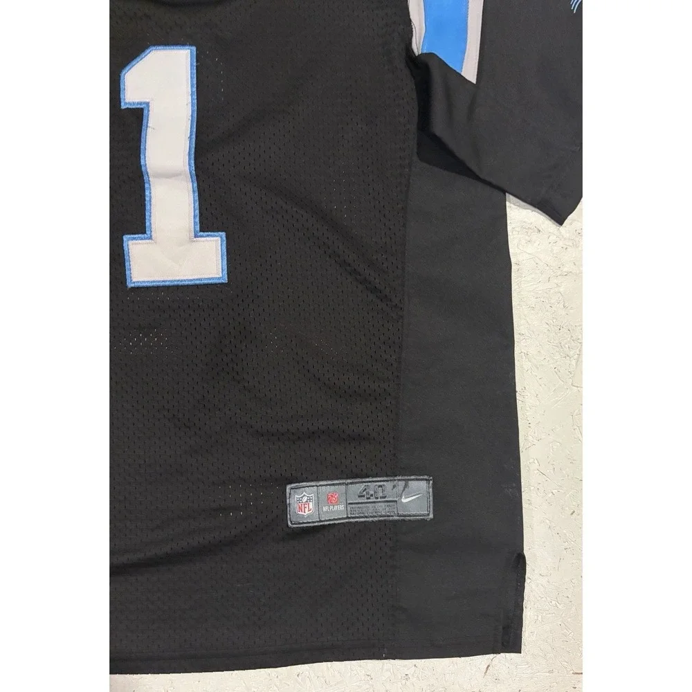 Nike Carolina Panthers Mens 40‎ Jersey Cam Newton #1 On Field NFL Football Black
